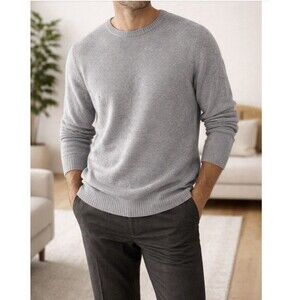 Prada Men’s Alpaca  Sweater Jumper Gray, Size 46 IT RARE